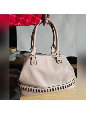 Vintage 90s Synthetic Blush-colored Satchel Bag